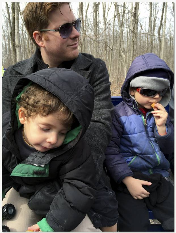 Shane Dingman and his kids.