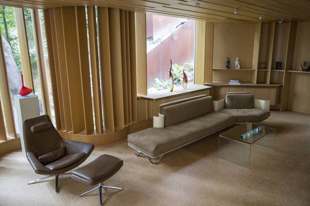 A seating area inside the concert hall.