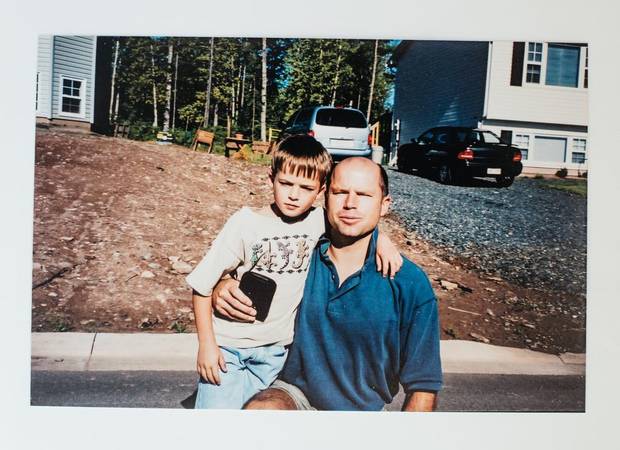 Captain Brad Elms and his son Jake.