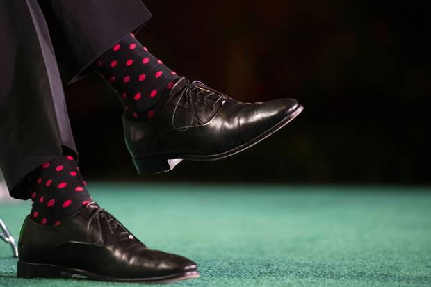 The Prime Minister’s socks on Tuesday night.