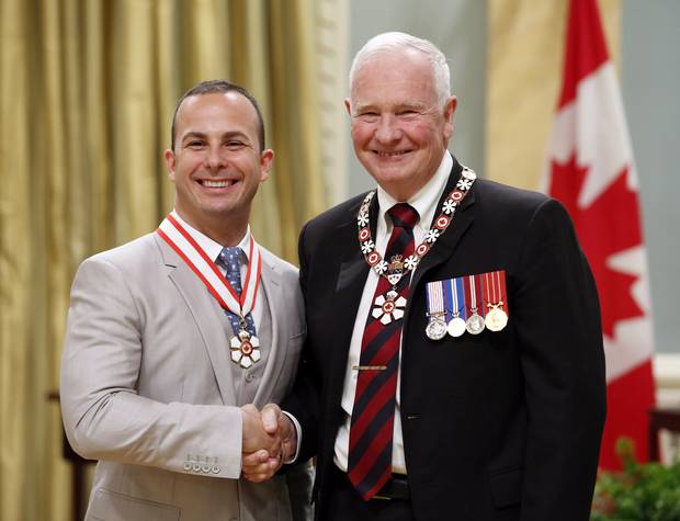 Governor General David Johnston invests Yannick Nézet-Séguin as a Companion of the Order of Canada during a ceremony at Rideau Hall, Friday, Sept. 12, 2014 in Ottawa.