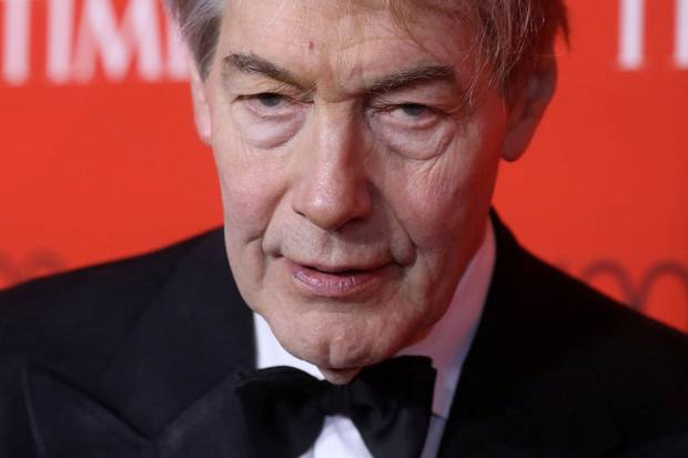 April 25, 2017: TV host Charlie Rose arrives for the Time 100 Gala in New York.