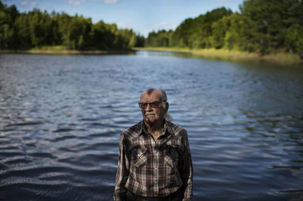Jackie Vautour along the Fontaine River.