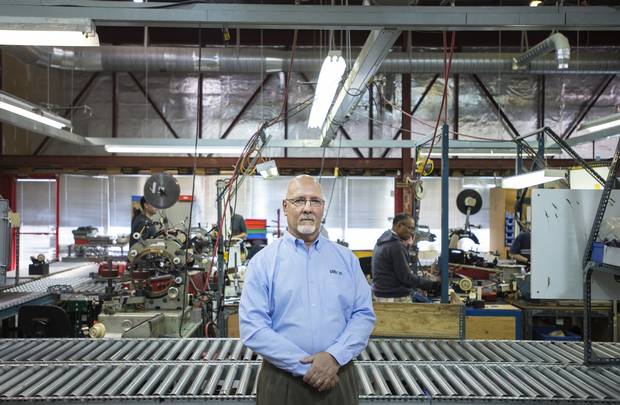 Steve Nolan, vice-president of Plitron Manufacturing Inc., is shown in Toronto on Nov. 2, 2015.