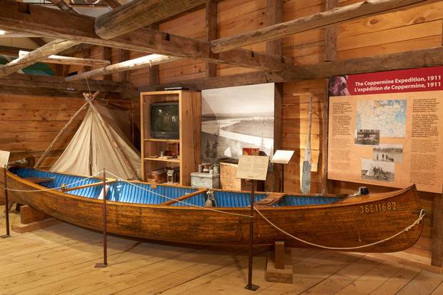 The museum’s Coppermine Canoe display.