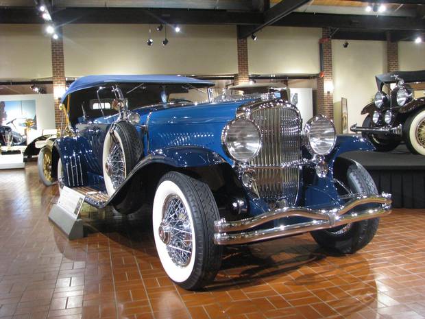 A 1929 Duesenberg inside the museum.