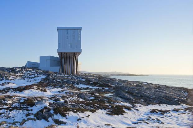 Iwan Baan’s photograph of the Fogo Island Inn in Newfoundland.