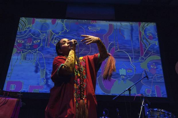 Lido Pimienta performs at Venus Fest in Toronto on Sept. 30.