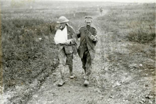 At the Battle of Hill 70 in August, 1917, Canadian forces defeated the Germans on a key battlefield in northern France, but at a heavy cost. ‘We reach the enemy’s front line, which has been blown to pieces,’ Arthur Lapointe, a signaler with the 22nd Battalion, wrote in his journal. ‘Dead bodies lie half buried under the fallen parapet and wounded are writhing in convulsions of pain … they lie in a mass of grey, with blood splashed all around.’