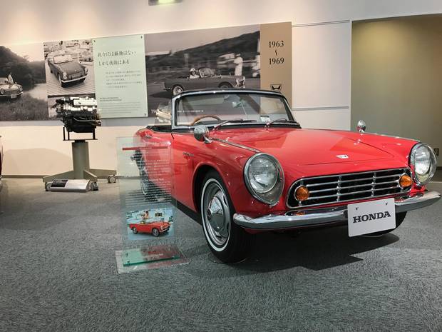 Among the collections found at the Honda Collection Hall in Motegi, Japan, is a 1963 S500, Honda’s first sports car. It came in bright red, contravening several Japanese regulations at the time that were designed to keep red for fire vehicles only.