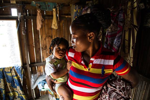 Flavienne San, 20, and her 18-month-old daughter Ana.