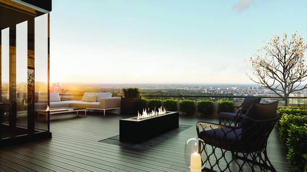 Some units will have rooftop terraces looking over the northern part of the city.