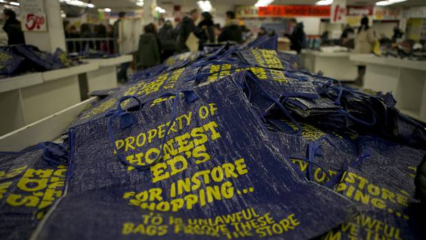 The instore shopping bags are now for sale, two days before the iconic Honest Ed's department store closes its doors for good on Dec. 31, 2016.