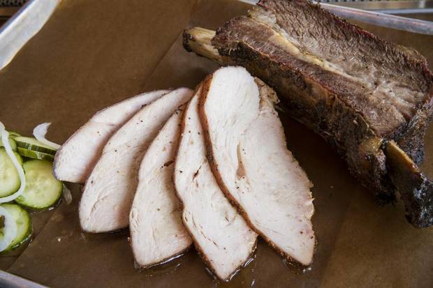 Smoked turkey breast and the beef short rib at the Hayden Block.