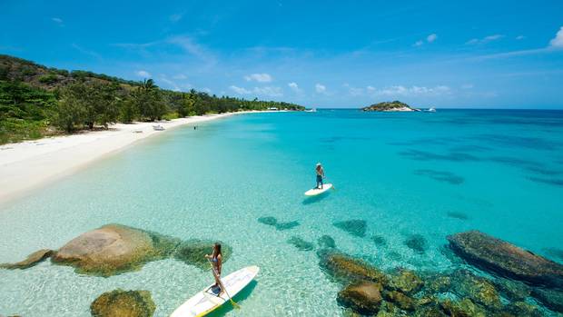 Paddleboarding at Lizard Island.