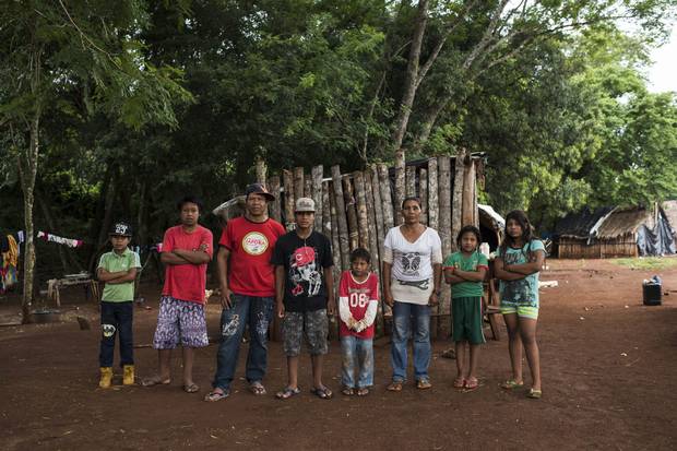 Genito Gomes, second from right, and members of the Gomes and Flores families are shown in Guaiviry.