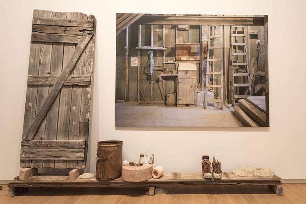 Kara Uzelman's installation 'Where the necessary instruments do not exist, the thoughts in question are not expressed and not even conceived, 2017' is among works in the gallery produced by Saskatchewan-based artists.