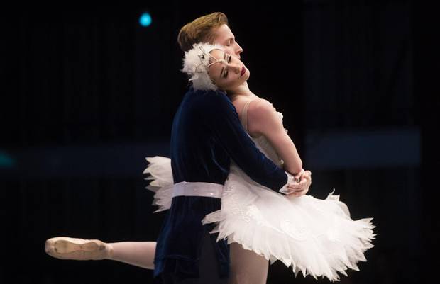 These teenaged dancers performed a beautiful duet.