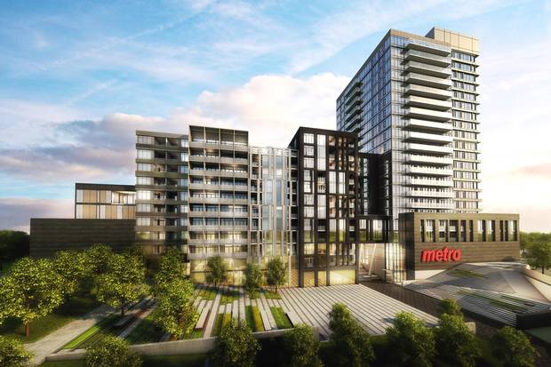 A rendering of The Carnaby on Queen Street West in Toronto. Condo owners had to wait almost two years before the Metro on the podium level opened.