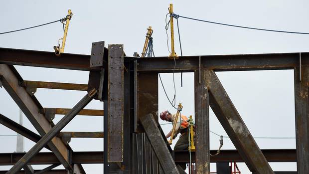 Construction at a new Toronto subway station in May 2015. Justin Trudeau’s government might not find it easy to balance the federal budget in 2019, as the Liberal Leader has promised.