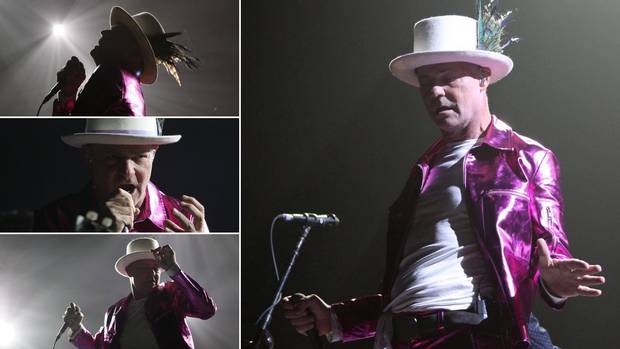 Gord Downie performs during the first stop of The Tragically Hip's Man Machine Poem tour in Victoria on July 22, 2016.
