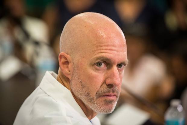 Dr. Marc Levy, a trauma surgeon, is seen at a news conference at the Orlando Regional Medical Center in Orlando on Tuesday.