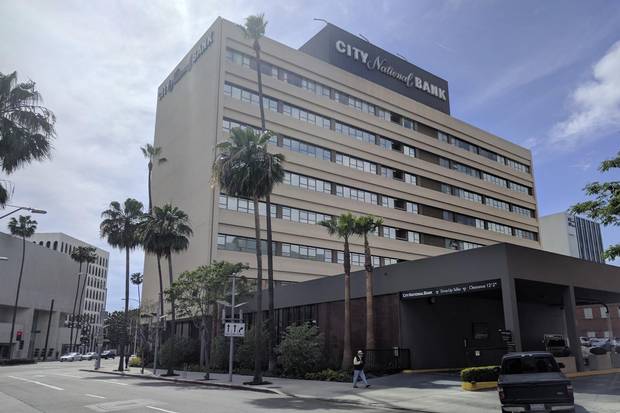 A City National Bank-branded building in Los Angeles.