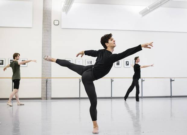 Guillaume Côté, choreographic associate at the National Ballet, is seen in rehearsal.
