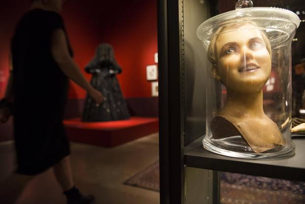 The exhibition contains 22 full-scale monster sculptures and mannequins.