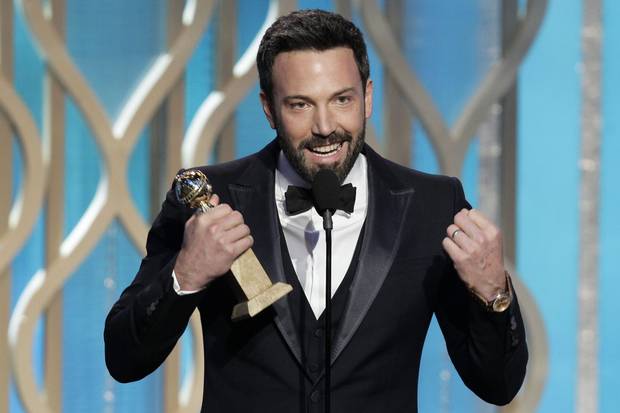Ben Affleck holds his award for best director for Argo during the 70th Annual Golden Globe Awards on Jan. 13, 2013.