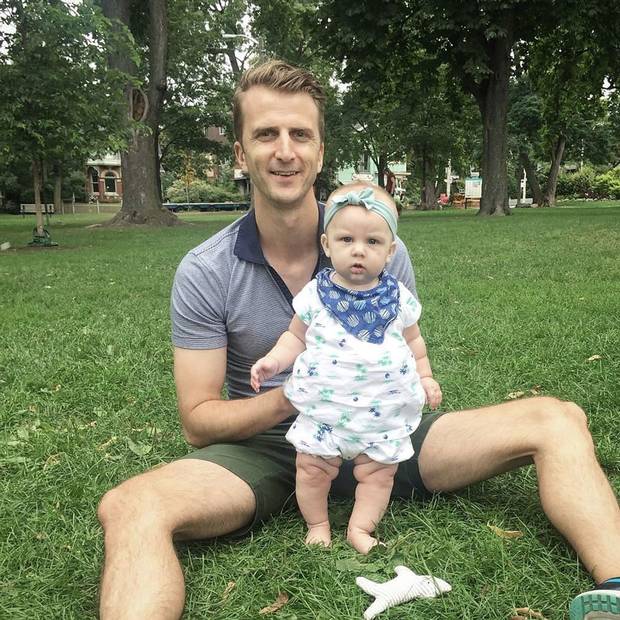Tim Kiladze and his daughter, Eva.
