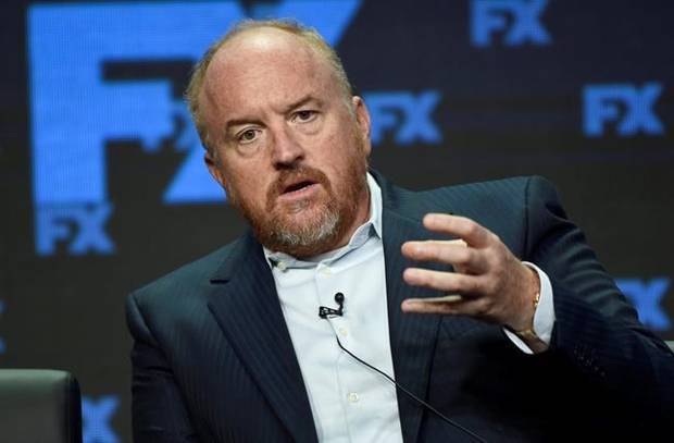 Aug. 9, 2017: Louis C.K. speaks at a panel in Beverly Hills, Calif. 