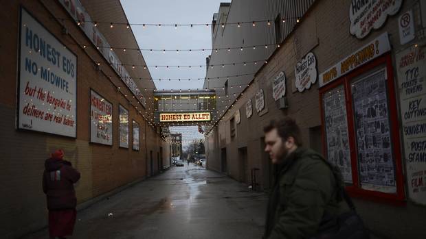 Honest Ed Alley bisects two buildings that are part of the Honest Ed store on Bloor St. West in Toronto on March 11, 2013.