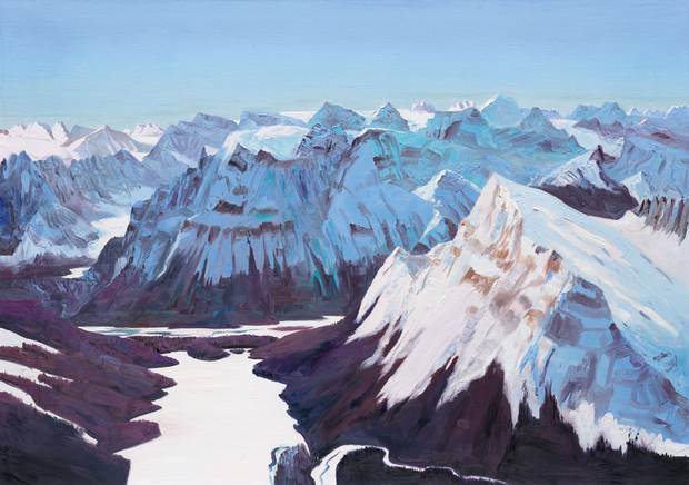 John Hartman, Fortress Lake, 2016, oil on linen, 48 x 68 inches.