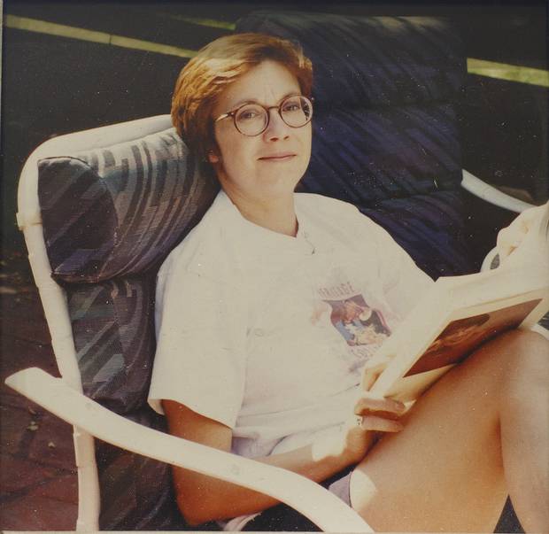 A photo of Ruth Kelly, the one that her husband, Larry Kelly, keeps on his desk at work in Edmonton.