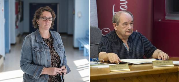 Tonya Kearley is principal at St. Michael's Regional High School. Henry Crane, a city councillor, is treasurer of the board of Radio Bell Island, which is currently based out of the school.