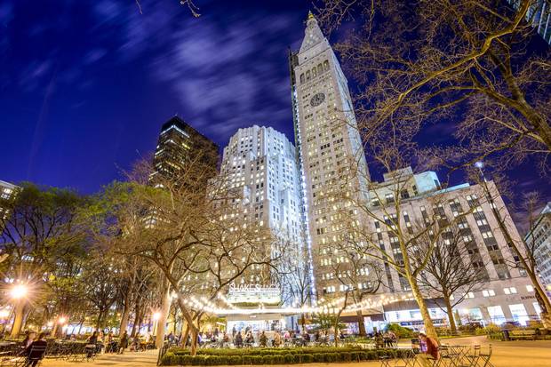 Customers dine at Shake Shack in Madison Square Park.