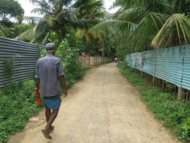 The kind stranger and resident of Atchuvely who led us through town to the doorstep of my dad's old house. My husband's uncle tried to give him money as thanks and he turned it down.