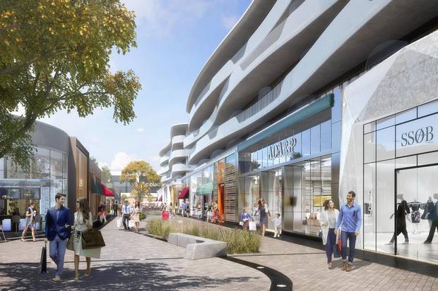 The Bayview Village redevelopment plan calls for five new buildings.