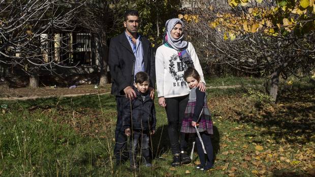 Mohamed and Almasa Habash, with 5-year-old Nada and Thaem, 4, fled Zabadani, Syria, three years ago and will be on a plane this week bound for Canada.