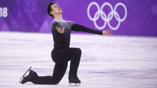 Canada's Patrick Chan competes in the men's figure skating short program at the Pyeonchang Winter Olympics Friday, February 16, 2018 in Gangneung, South Korea.
