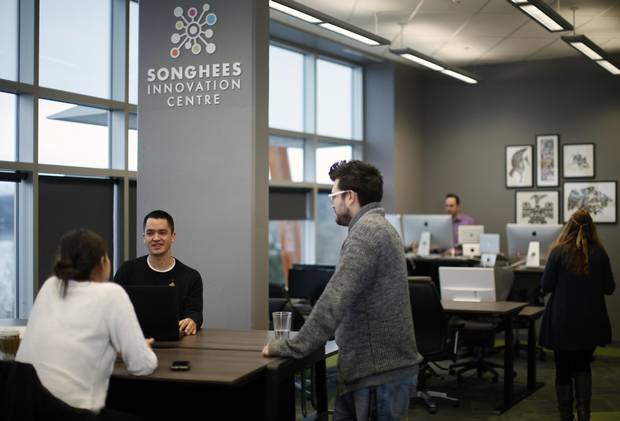 The Songhees Innovation Centre opened in January on the top floor of the stunning 55,000 square-foot Songhees Wellness Centre overlooking Esquimalt harbour in B.C.