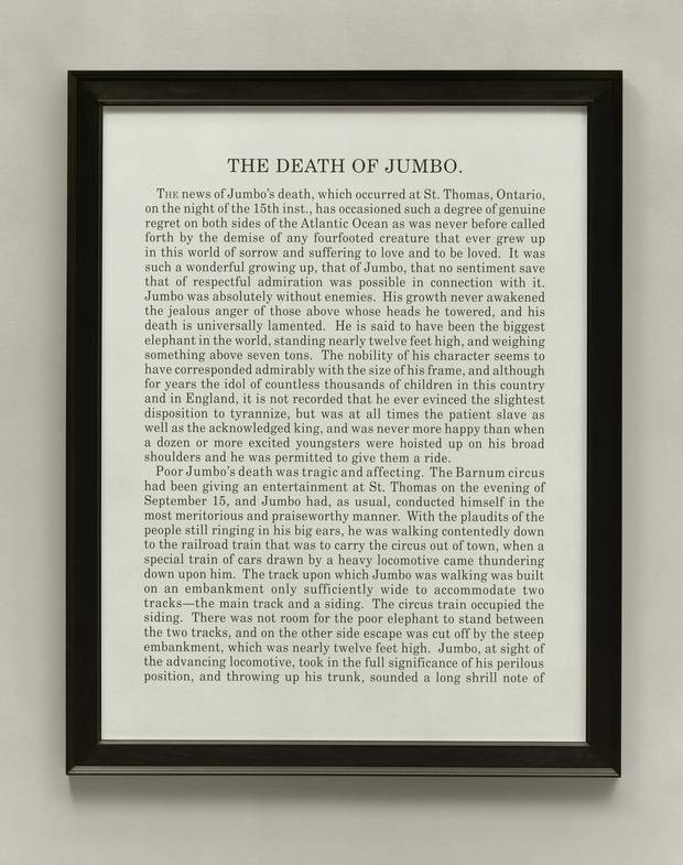 Anonymous text from Harper’s Weekly offers an obituary that records events and provides wry commentary.