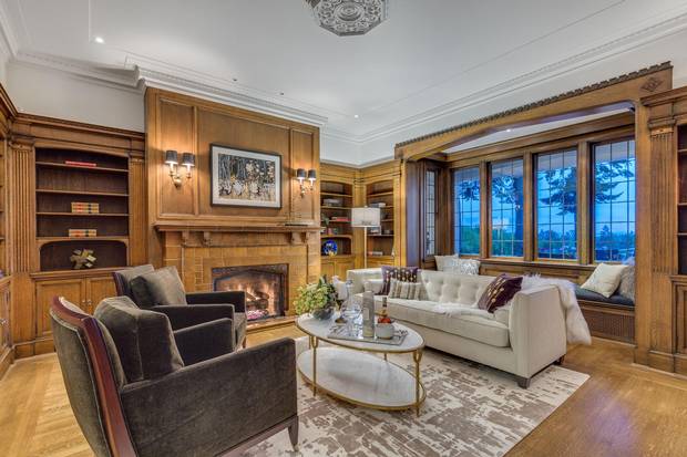 Much of the original wood was kept in the renovation, including in the cigar room.