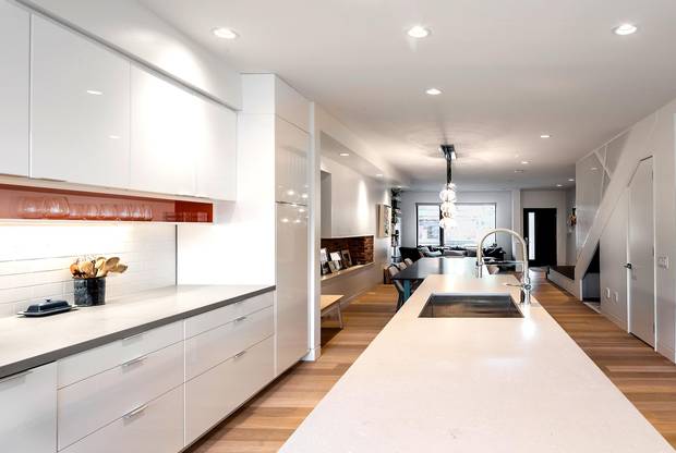 The kitchen of the renovated home.