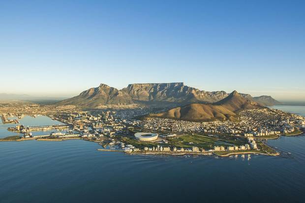 An aerial image of Cape Town, South Africa.