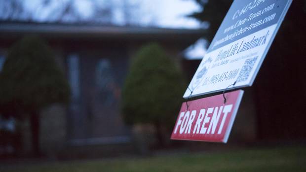 A vacant house in Oakville, sits with a for rent sign on the lawn, one of many such homes in southeast Oakville.