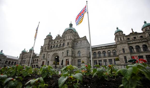 The British Columbia Parliament Buildings in Victoria, B.C.