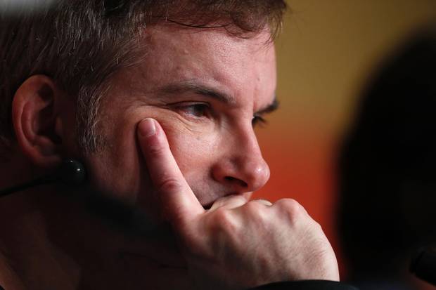 Shane Black attends a press conference for his film The Nice Guys at the 69th Cannes Film Festival.