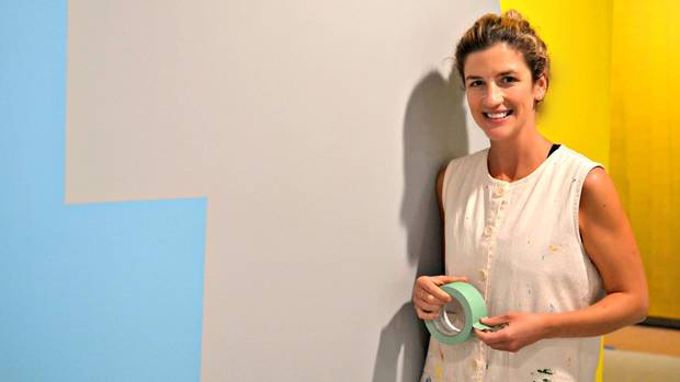 Leah Rosenberg is seen at her exhibit, Everyday, A Colour, at Kenderdine Art Gallery in Saskatoon.